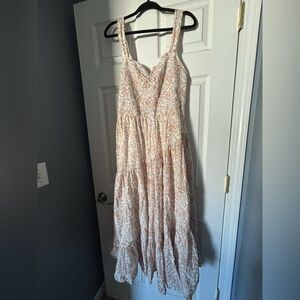 American Eagle Outfitters Pink Floral Maxi Dress
